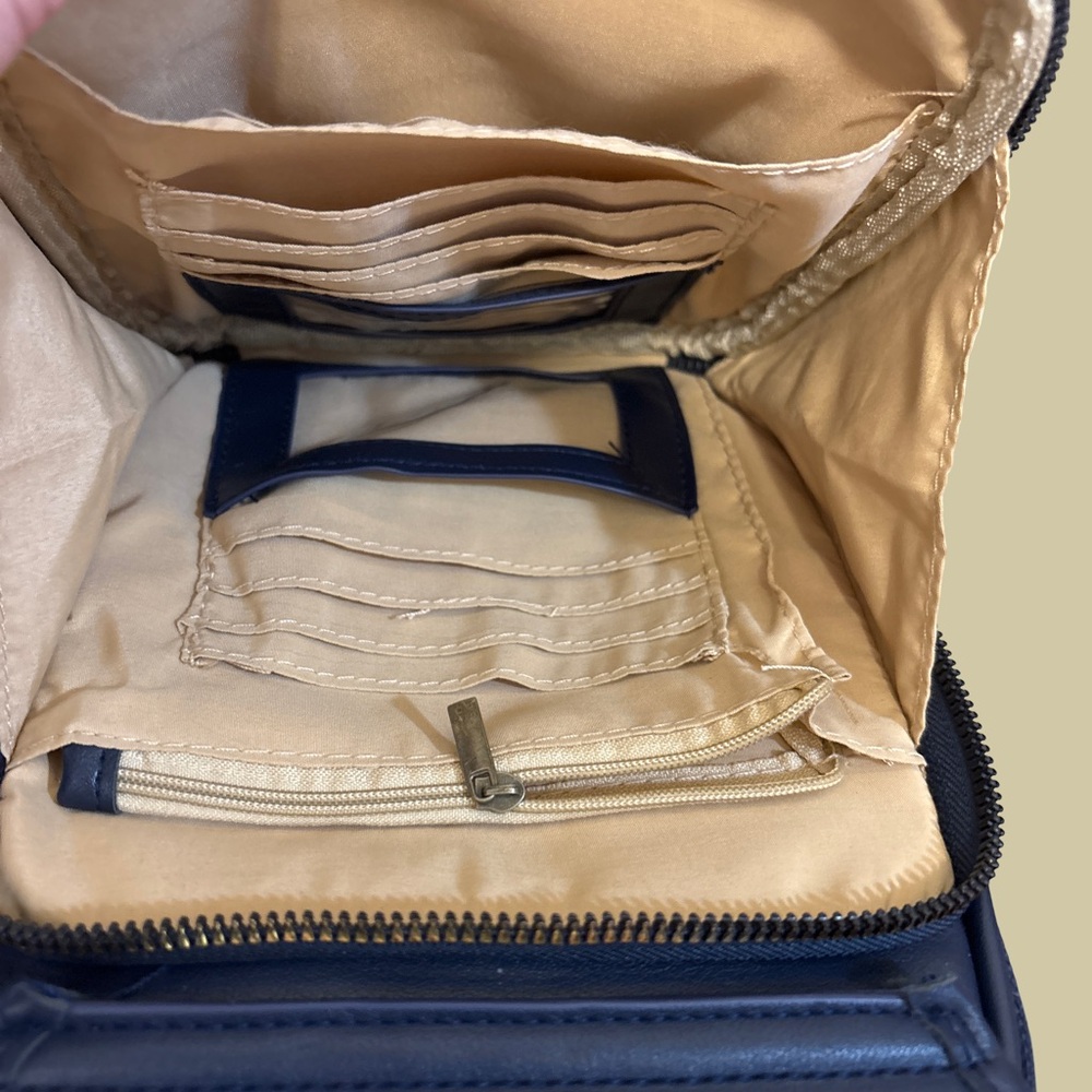 Men's Navy Blue Leather Bag